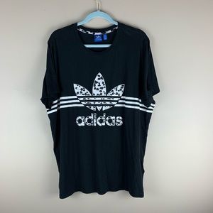 Adidas Spotted Trefoil Black Short Sleeve Tee size XL